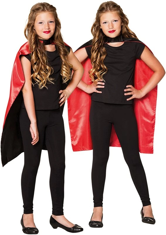 Overig Kinder Cape Zwart/Rood Omkeerbaar (90cm) 1 Overig Kinder Cape Zwart/Rood Omkeerbaar (90cm)