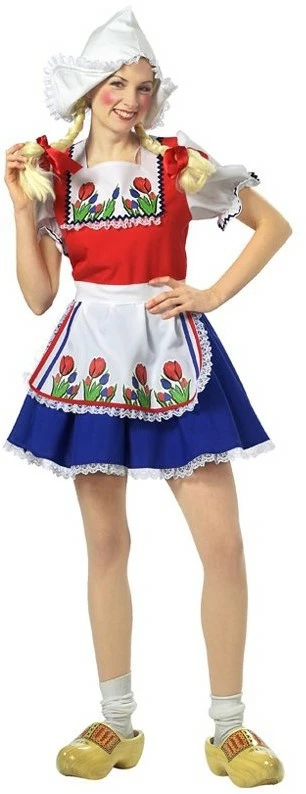 Overig Kostuum Tulpenmeisje (met Knipmuts) 1 Overig Kostuum Tulpenmeisje (met Knipmuts)
