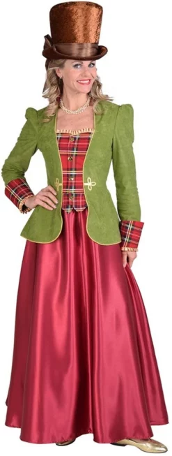 Overig Kostuum Victoriaanse Dame Groen Luxe