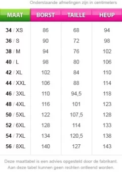 Overig Dameskostuum Dansmarietje Rood/Wit Met Pailletten -Carnavalskleding Dames Winkel maattabel 13
