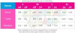 Overig Kostuum Zeepaardje Oranje -Carnavalskleding Dames Winkel maattabel 9888 11
