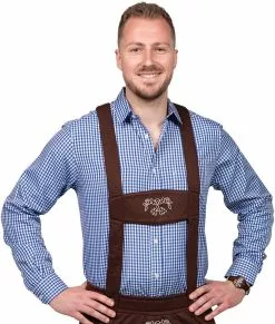Overig Oktoberfest Blouse Heren Blauw-Wit