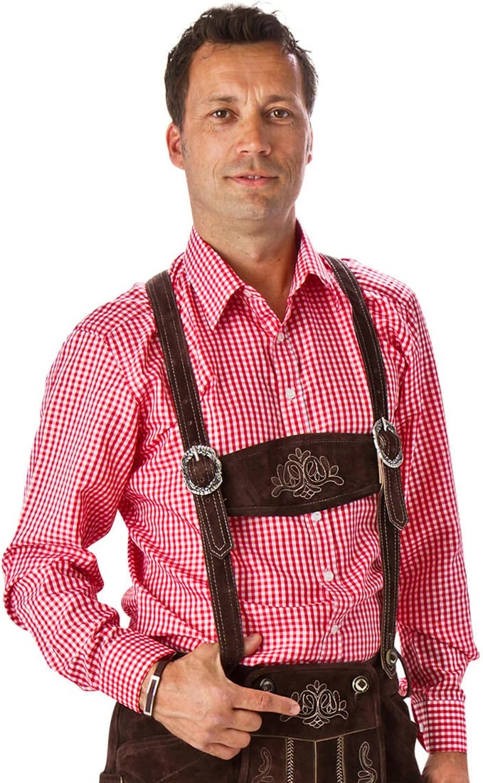 Overig Oktoberfest Blouse Heren Rood-Wit 1 Overig Oktoberfest Blouse Heren Rood-Wit