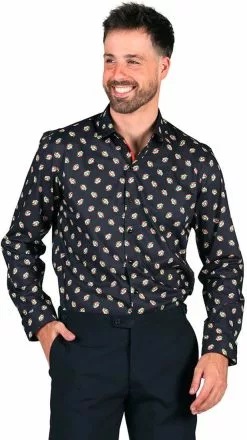 Overig Overhemd Heren Steek Rood-Geel-Groen -Carnavalskleding Dames Winkel overhemd heren steek rood geel groen 1