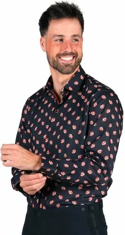 Overig Overhemd Heren Steek Rood-Wit -Carnavalskleding Dames Winkel overhemd heren steek rood wit 2