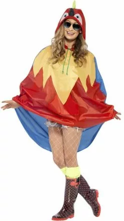 Overig Party Poncho Papegaai