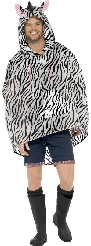 Overig Party Poncho Zebra 1 Overig Party Poncho Zebra