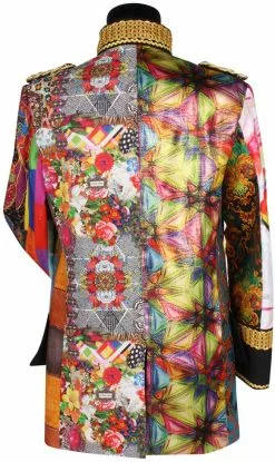 Overig Patchwork Carnavalsjas Heren -Carnavalskleding Dames Winkel patchwork carnavalsjas heren achterkant