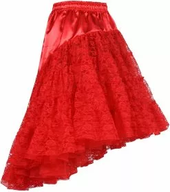 Overig Petticoat Met Kant Luxe Rood