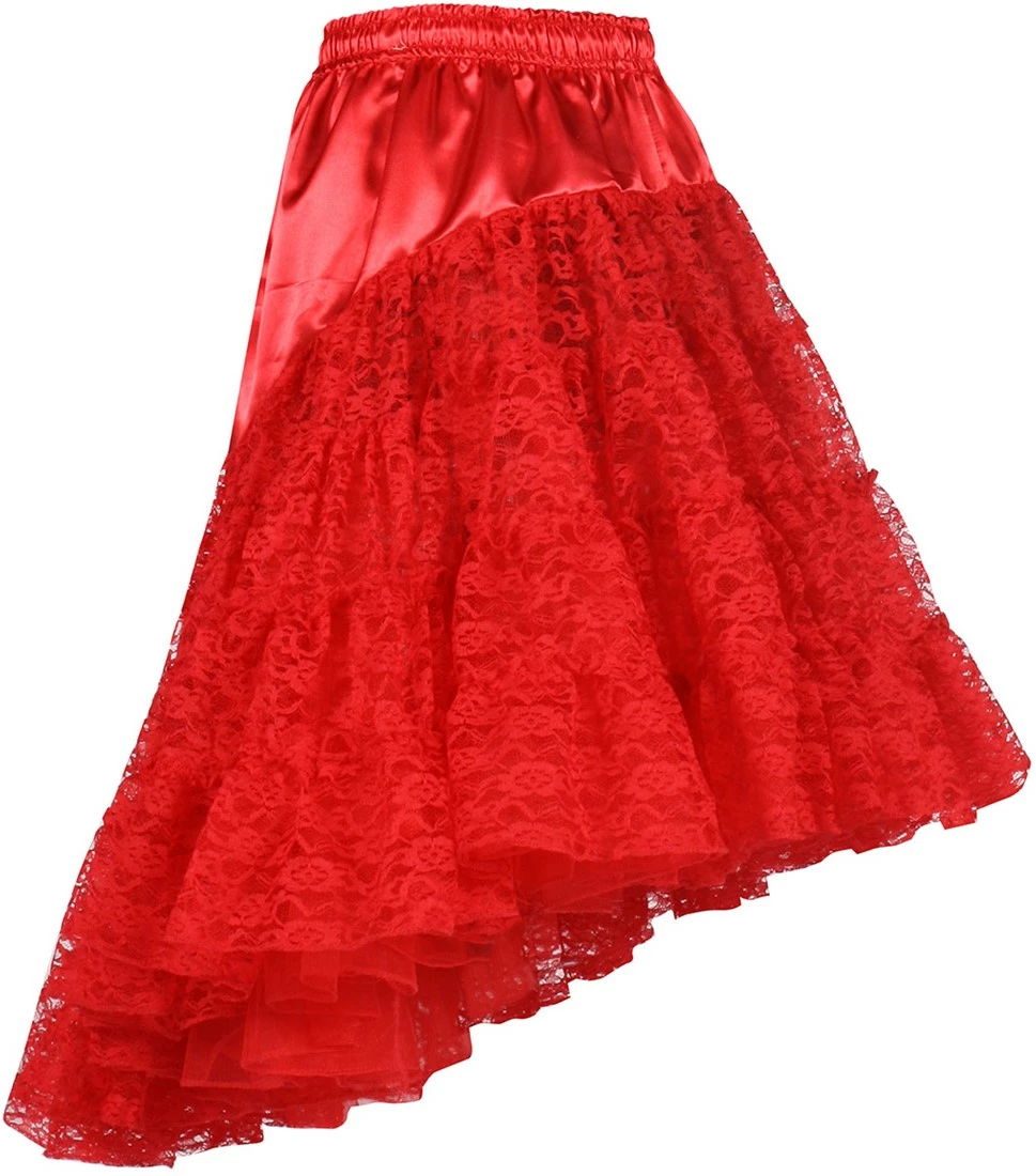 Overig Petticoat Met Kant Luxe Rood 1 Overig Petticoat Met Kant Luxe Rood