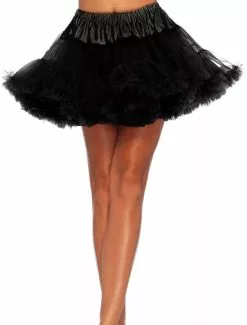 LEG AVENUE Petticoat Zwart Luxe Plus Size (2 Laags)