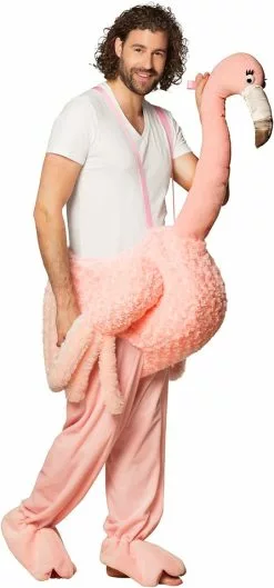 Overig Piggyback Kostuum Flamingo Luxe -Carnavalskleding Dames Winkel piggyback kostuum flamingo luxe 2