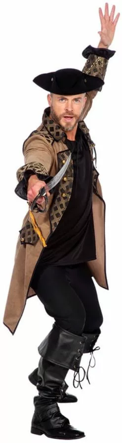 Overig Piratenjas Heren Taupe Luxe -Carnavalskleding Dames Winkel piratenjas heren taupe luxe 1