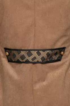 Overig Piratenjas Heren Taupe Luxe -Carnavalskleding Dames Winkel piratenjas heren taupe luxe detail achterkant