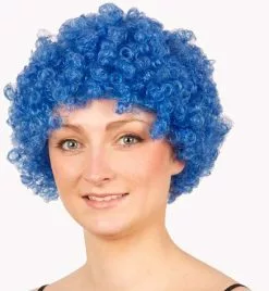 Overig Pruik Afro Klein Blauw