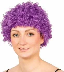 Overig Pruik Afro Klein Paars