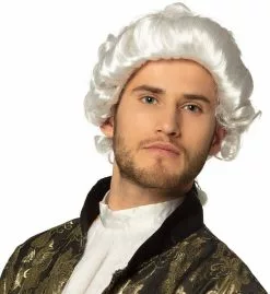 Overig Pruik Barock Heer Wit