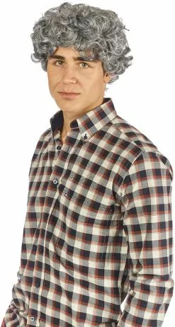 Overig Pruik Heer Krullend Grijs -Carnavalskleding Dames Winkel pruik heer krullend grijs 3