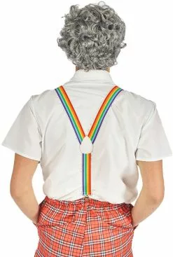 Overig Pruik Heer Krullend Grijs -Carnavalskleding Dames Winkel pruik heer krullend grijs achterkant