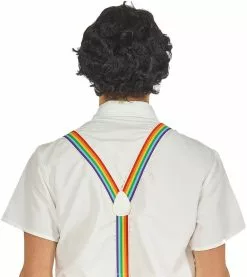 Overig Pruik Heer Krullend Zwart -Carnavalskleding Dames Winkel pruik heer krullend zwart achterkant