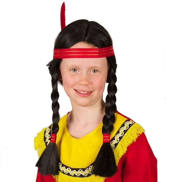 Overig Pruik Indiaan Vlechten Kind 1 Overig Pruik Indiaan Vlechten Kind
