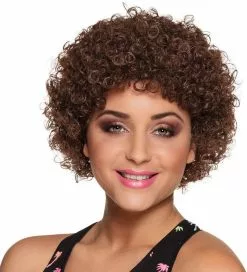Overig Pruik Klein Krul Bruin