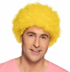 Overig Pruik Klein Krul Geel