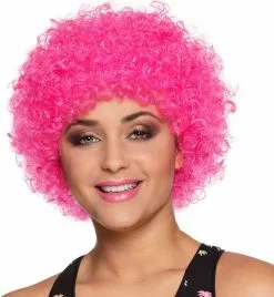 Overig Pruik Klein Krul Pink
