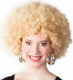 Overig Pruik Oversized Afro Blond
