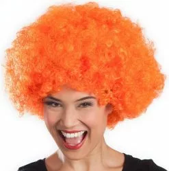 Overig Pruik Oversized Afro Oranje