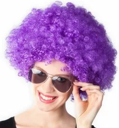 Overig Pruik Oversized Afro Paars