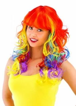 Overig Pruik Regenboog Lang