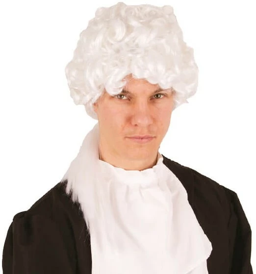 Overig Pruik Rococo Heer Wit 1 Overig Pruik Rococo Heer Wit