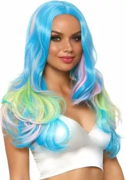 LEG AVENUE Pruik Zeemeermin Mystiek Luxe -Carnavalskleding Dames Winkel pruik zeemeermin mystiek luxe voorkant 2