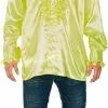 Overig Rucheblouse Super Luxe Neon Geel