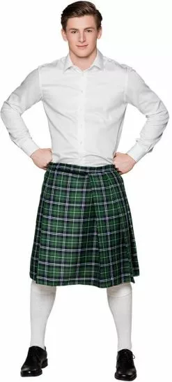 Overig Schotse Kilt Groen (60cm) -Carnavalskleding Dames Winkel schotse kilt groen 60cm 2