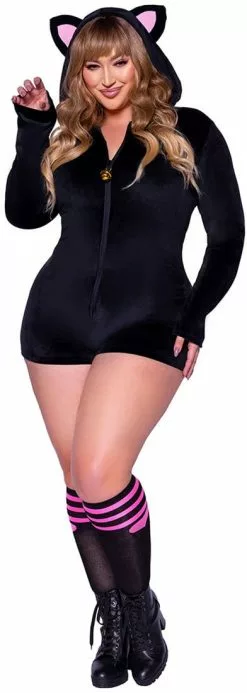 LEG AVENUE Sexy Katten Pakje Velvet Kitty -Carnavalskleding Dames Winkel sexy katten pakje velvet kitty plus size