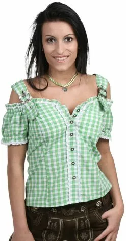 Overig Tiroler Blouse Anne Luxe Groen