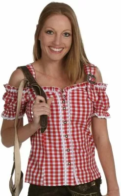 Overig Tiroler Blouse Anne Luxe Rood