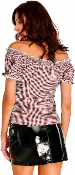 Overig Tiroler Dames Blouse Resi Rood-Wit -Carnavalskleding Dames Winkel tiroler dames blouse resi rood wit 3