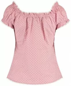 Overig Tiroler Dames Blouse Zofie Roze-Wit -Carnavalskleding Dames Winkel tiroler dames blouse zofie roze wit achterkant