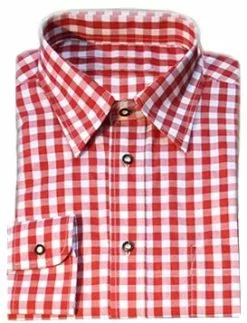 Overig Tiroler Overhemd Rood Luxe (katoen/polyester)