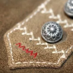 Overig Tiroler Trachten Jas Luxe (Wol-Geitenleer) -Carnavalskleding Dames Winkel tiroler trachten jas luxe wol geitenleer 3