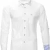 Overig Tiroler Trachten Overhemd Wit-Blauw (Slimfit)