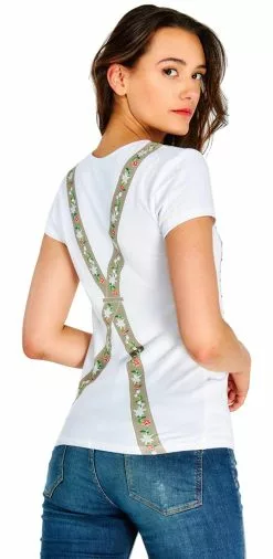 Overig Tiroler Trachten T-shirt Met Strass Voor Dames 5 Overig Tiroler Trachten T-shirt Met Strass Voor Dames -Carnavalskleding Dames Winkel tiroler trachten t shirt met strass voor dames 3