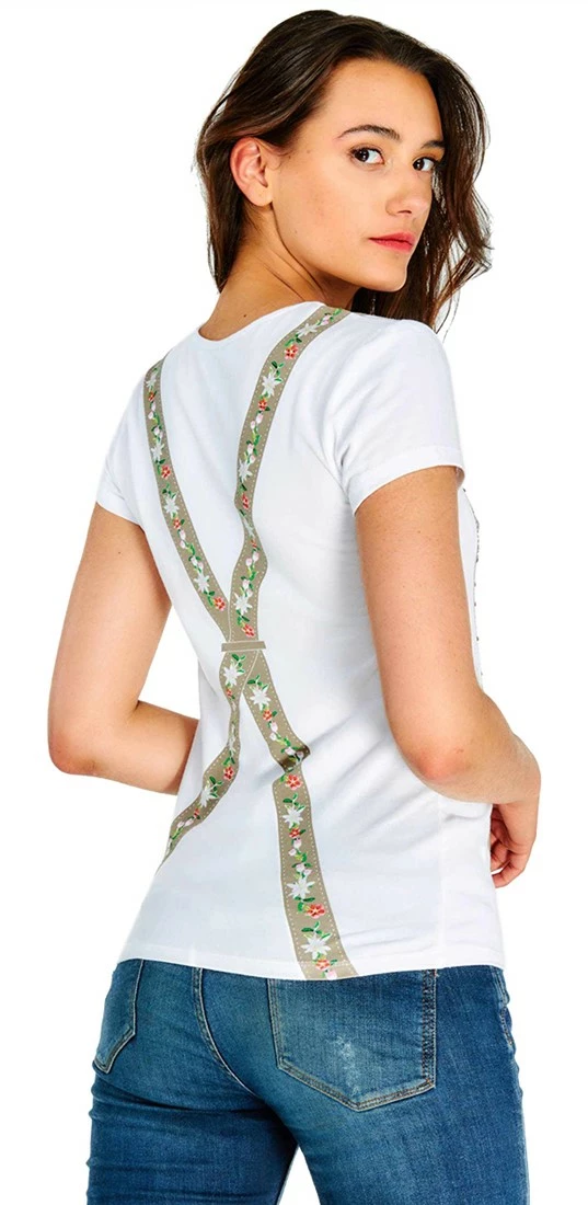 Overig Tiroler Trachten T-shirt Met Strass Voor Dames 3 Overig Tiroler Trachten T-shirt Met Strass Voor Dames - Afbeelding 3