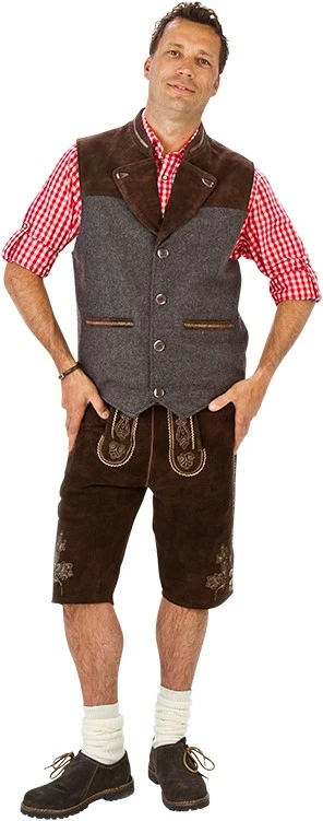 Overig Tiroler Trachten Vest Luxe (Wol/Leder) 1 Overig Tiroler Trachten Vest Luxe (Wol/Leder)