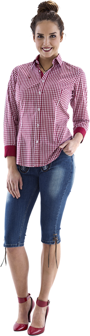 Overig Tiroler Trachtenblouse Rood/Wit Geruit Luxe Voor Dames 1 Overig Tiroler Trachtenblouse Rood/Wit Geruit Luxe Voor Dames