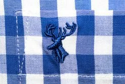 Overig Tiroler Trachtenhemd Blauw/Wit (55% Katoen) -Carnavalskleding Dames Winkel tiroler trachtenhemd blauw wit 55 katoen 3