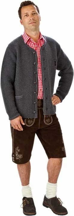 Overig Trachtenvest Grijs Luxe (met Mouwen) (100% Wol)